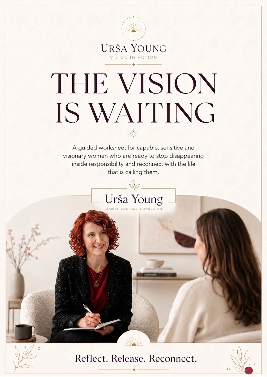 The Vision is Waiting — guided worksheet by Urša Young